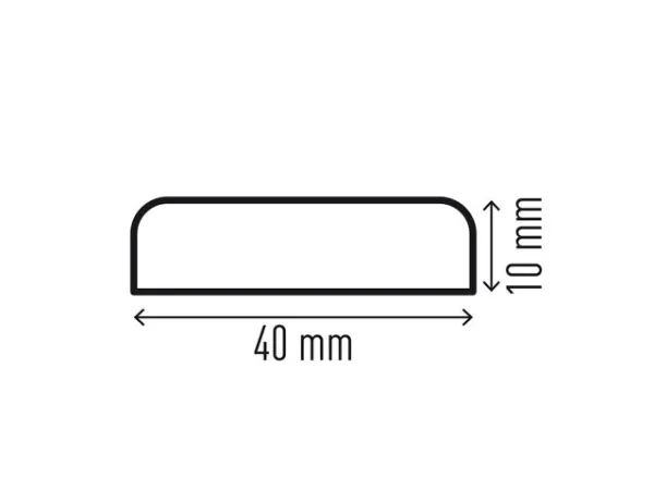Durable S10, Plast, Sort, Gul, Flad, 1000 mm, 40 mm, Kina