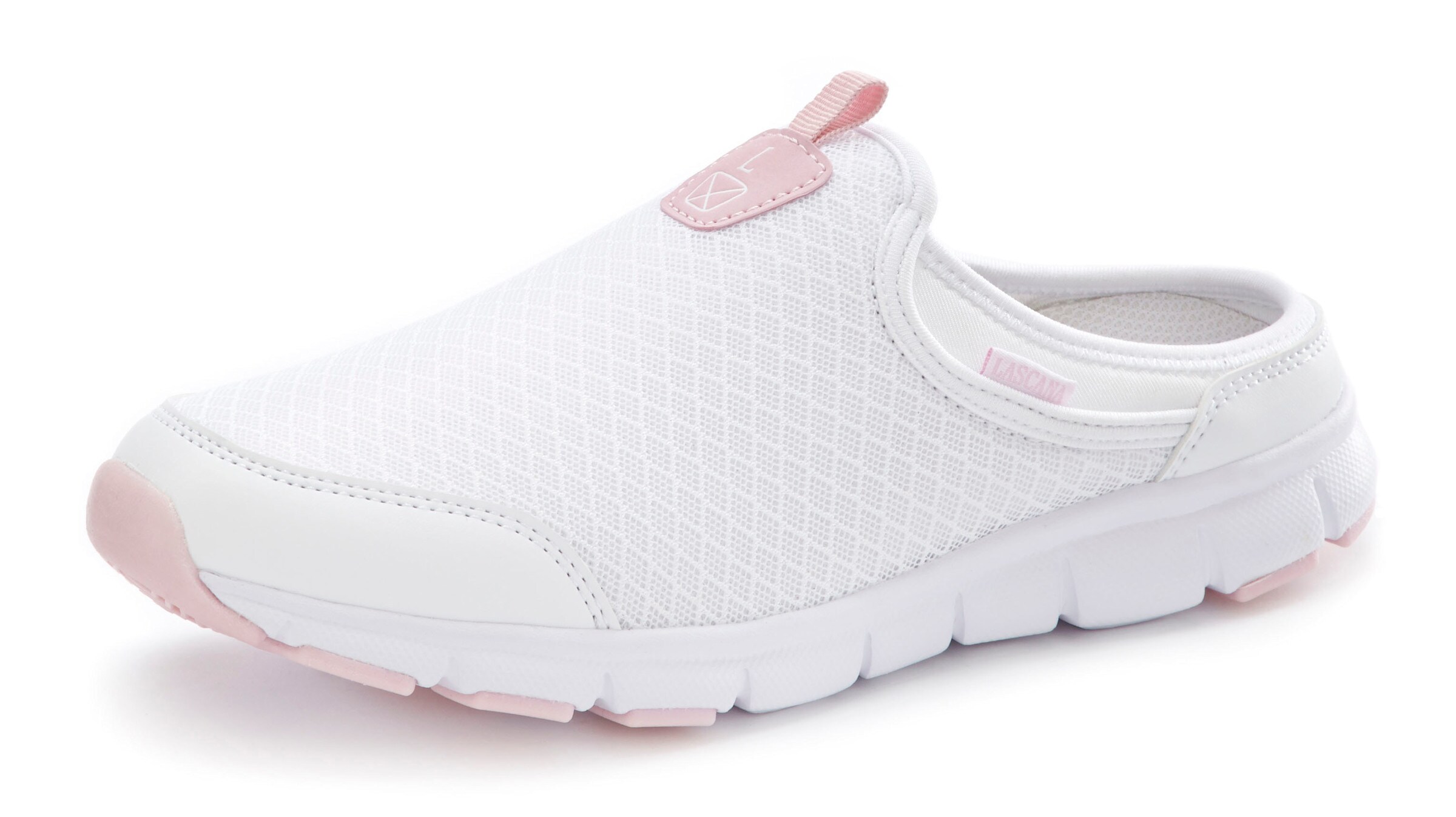 LASCANA Slip-On Sneaker in weiß/rose