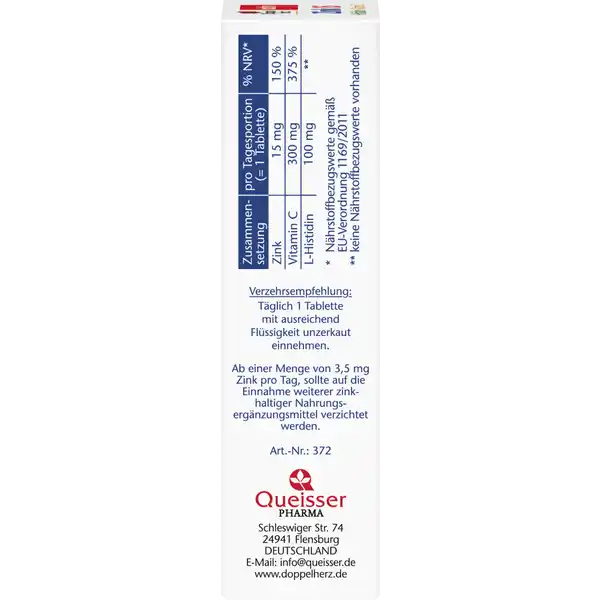 aktiv Zink + Histidin + Vitamin C Depot Tabletten