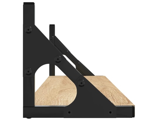 VIDAXL - Etagère murale étagères murales 2pcs chêne sonoma 80x15x15,5cm bois ingénie...