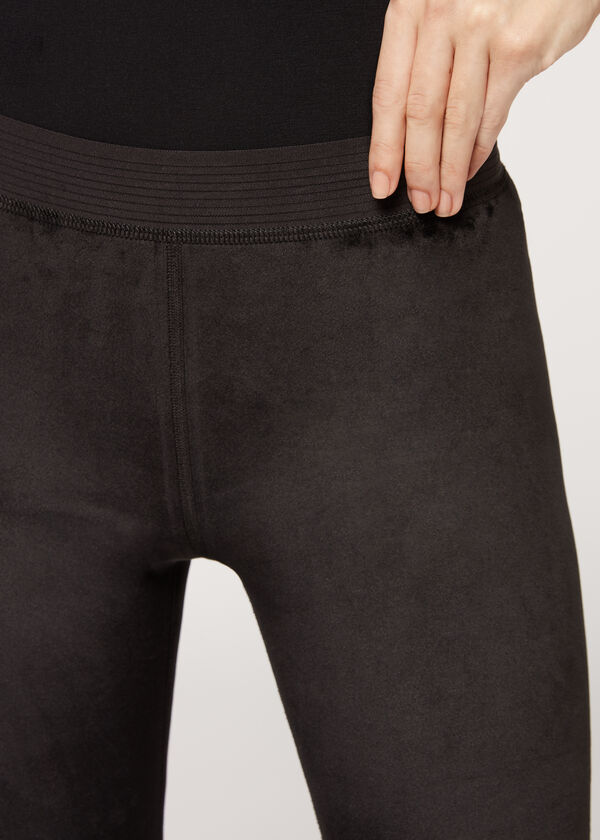 Leggings de pelúcia dupla face