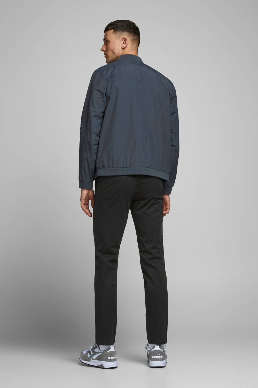 JACK & JONES slim fit it chino JJIMARCO JJBOWIE zwart