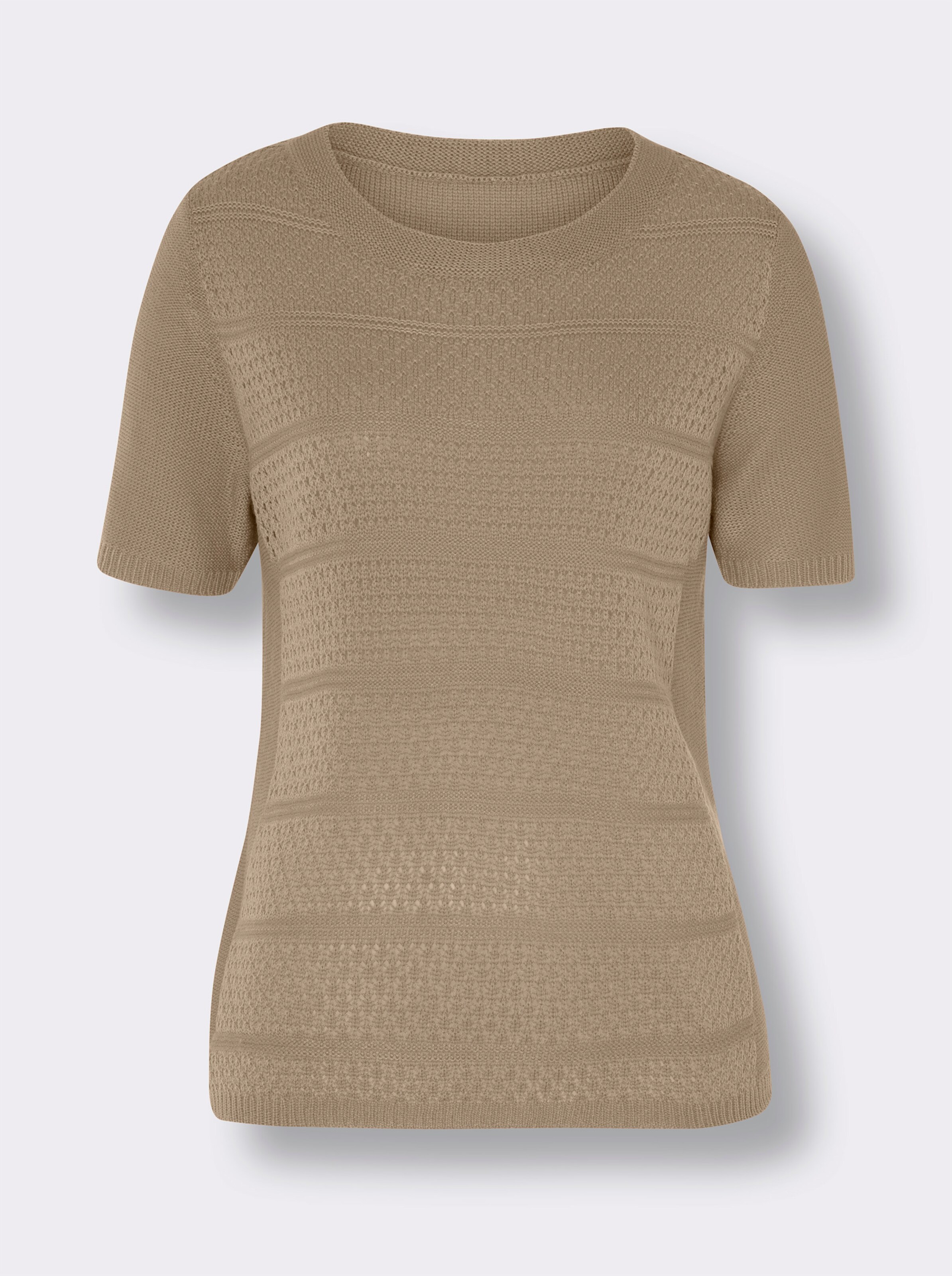 Kurzarmpullover mit Ajour-Muster
