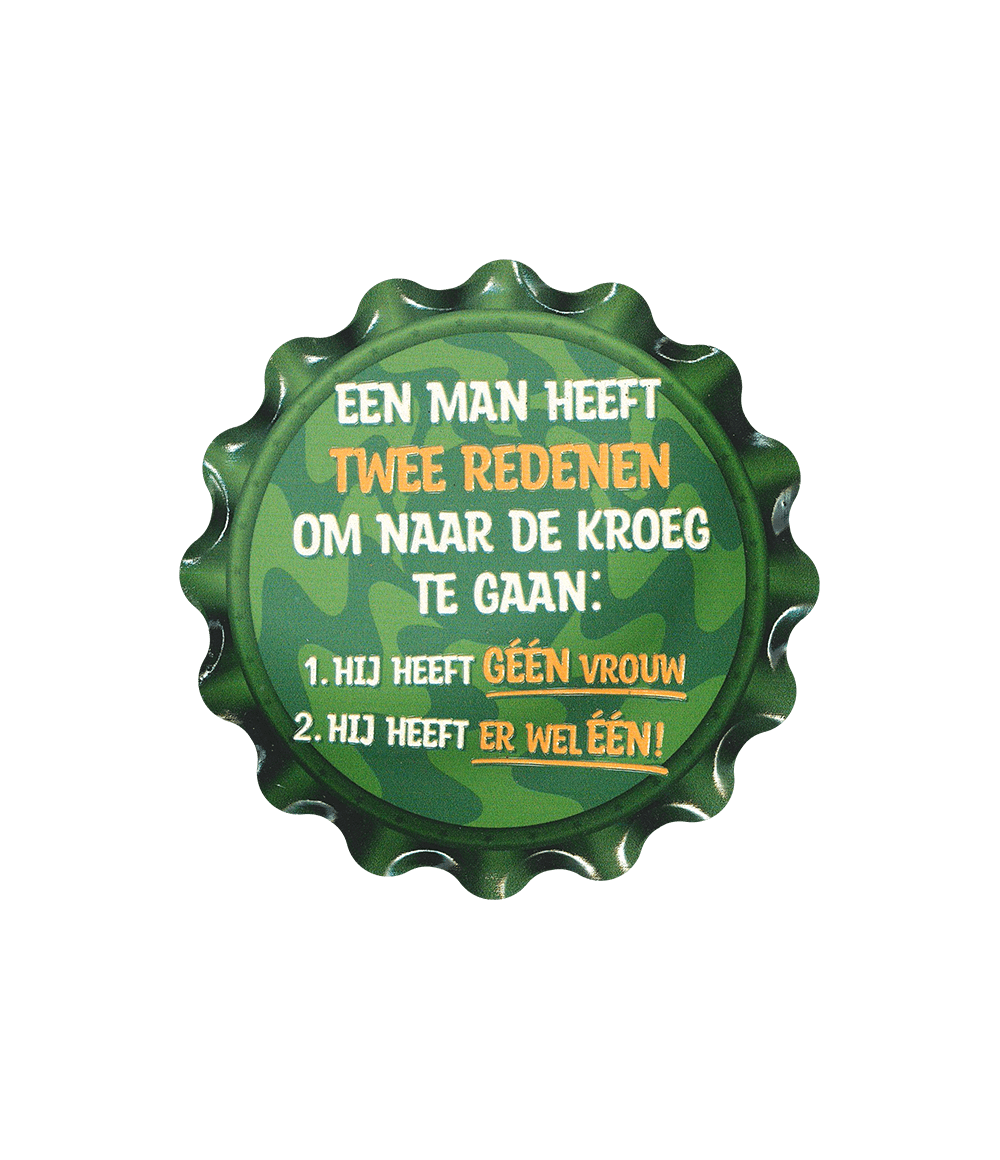 Groene Onderzetters Twee Redenen 11cm