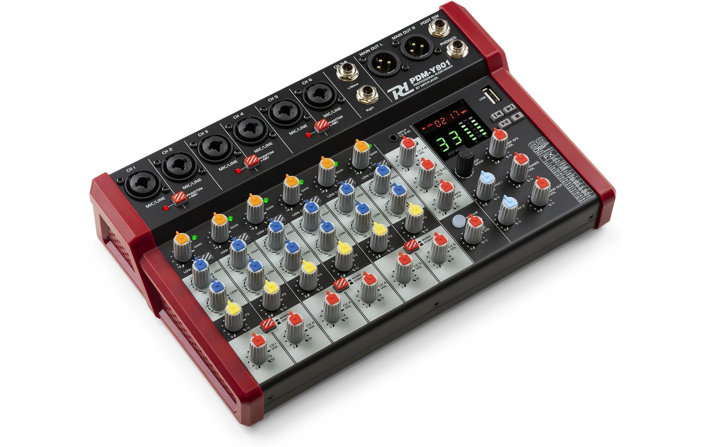 PDM-Y801<br>Kompaktes 8-Kanal Mischpult mit 24-Bit DSP