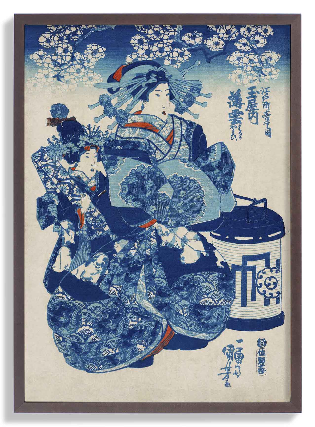 Blaue Geisha von Kuniyoshi