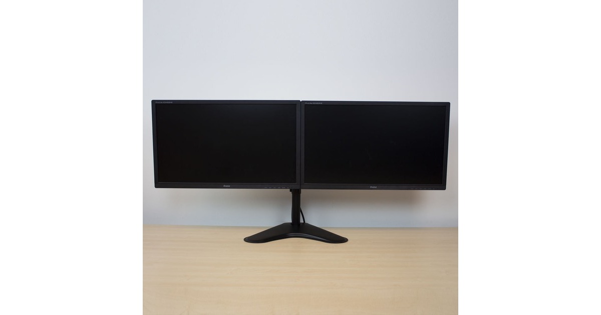 ACT ConnectivityMonitorarm op voet, 2 schermen  (Zwart)