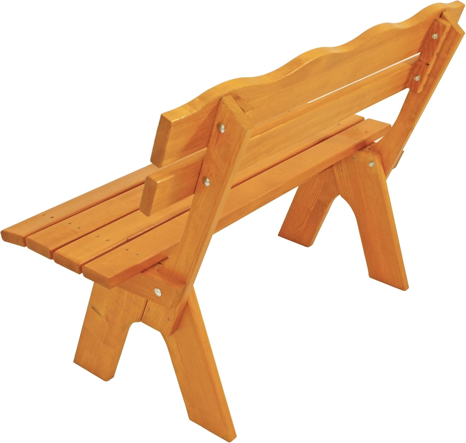 DEGAMO Gartenbank Freital 2-sitzer 120cm, Massive Kiefer hell lackiert, Outdoor