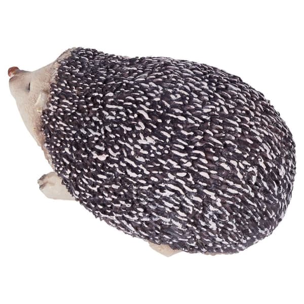 Unik pinnsvinfigur i syntetisk stein til hage