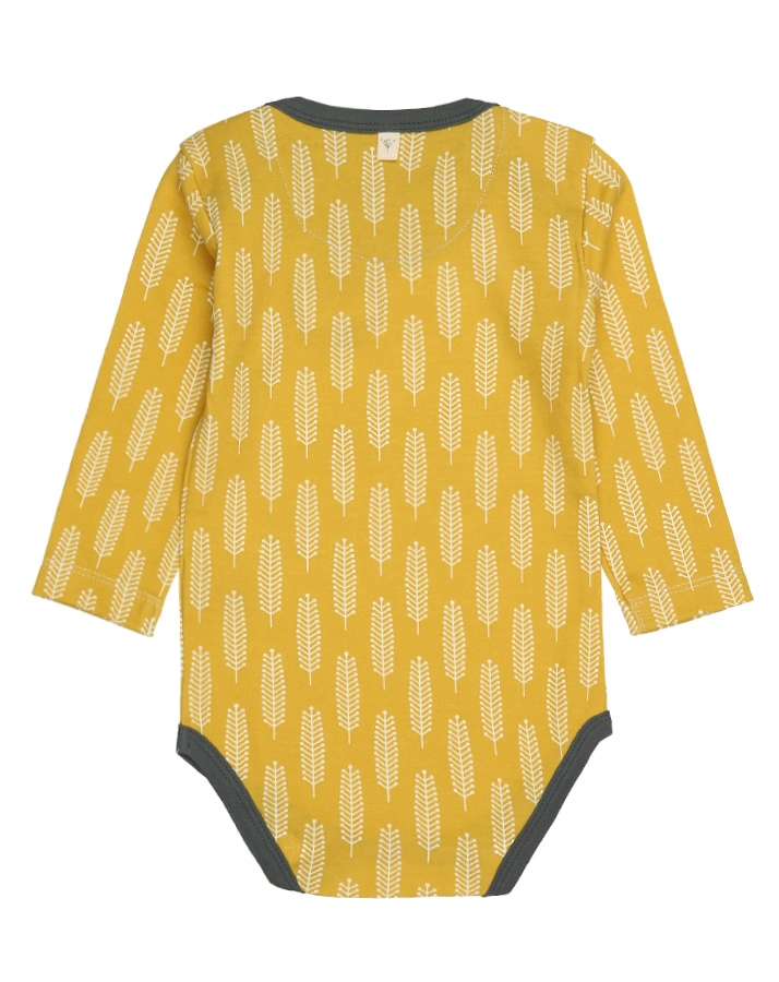 Langarm-Body HAVRE in vintage gelb