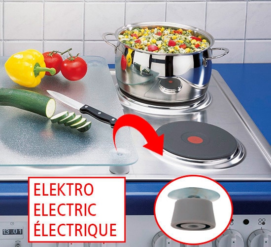 WENKO Herd-Abdeckplatte »Universal Modell 3 in 1« Herdabdeckung für alle Herdarten, Spritzschutz und Schneidebrett