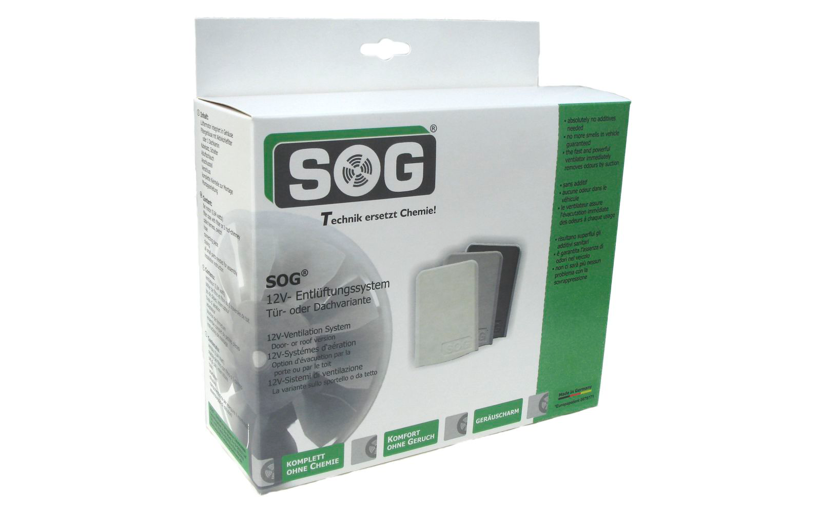 SOG Typ 320S Saneo Hochleistungslüfter Türvariante dunkelgrau