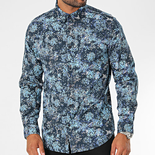 Chemise Manches Longues Cony Bleu Marine Bleu Clair