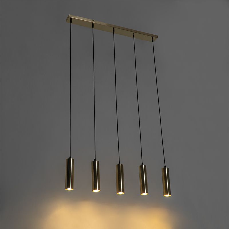 Moderne hanglamp messing 5-lichts - Jeana