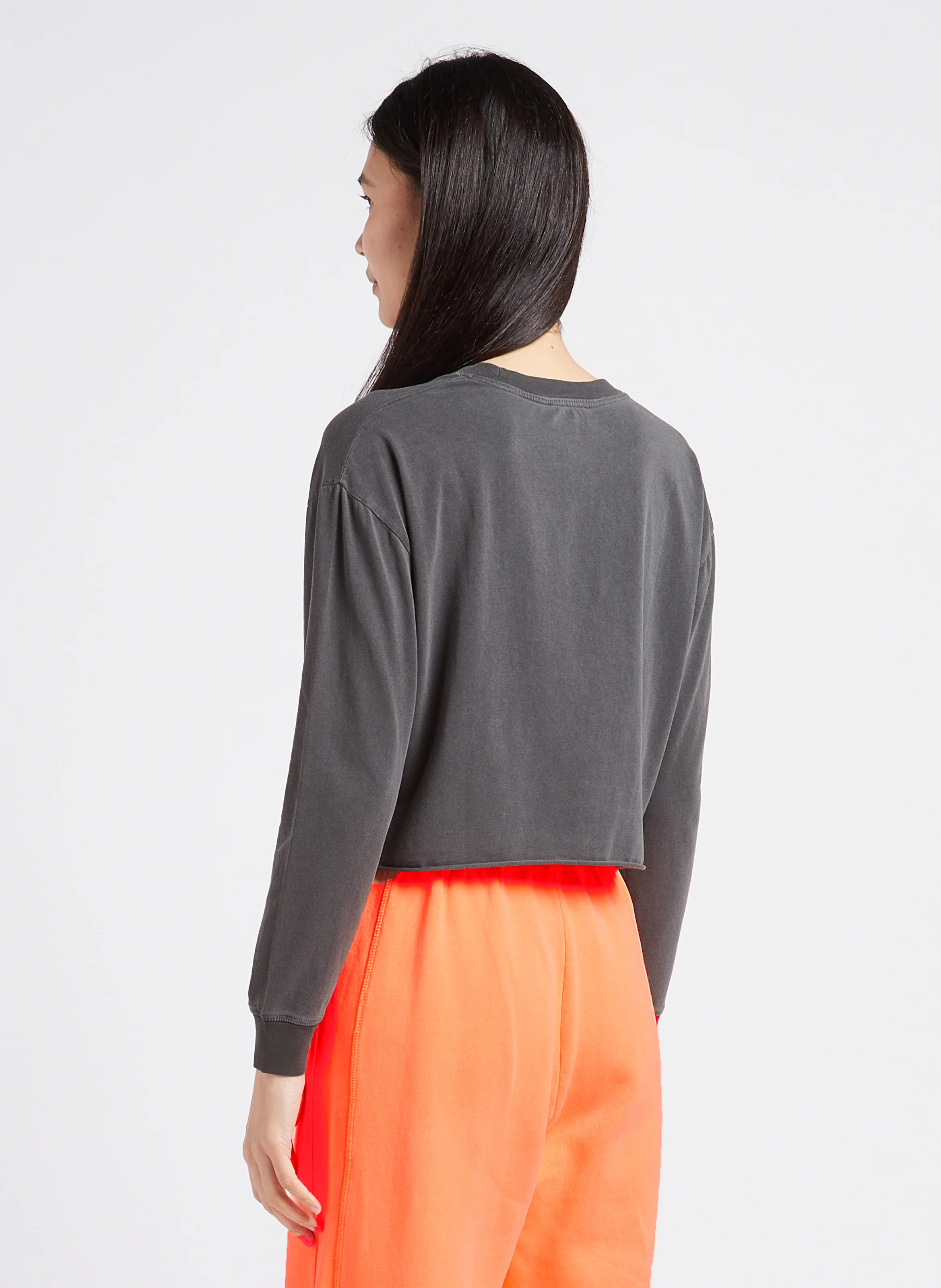 PYMAZ - Tee-shirt court sérigrahié en coton mélangé | Gris