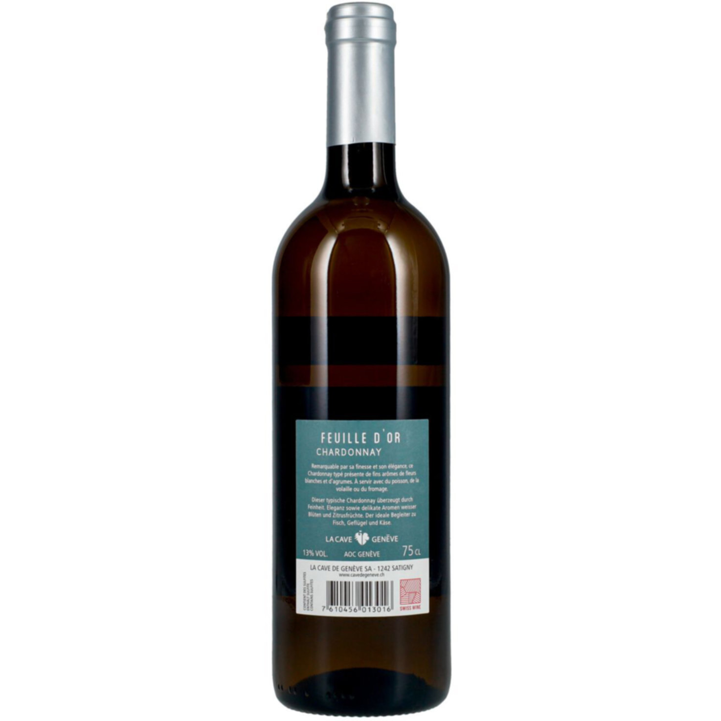 Genève Chardonnay Feuille d'Or La Cave de Genève -75cl