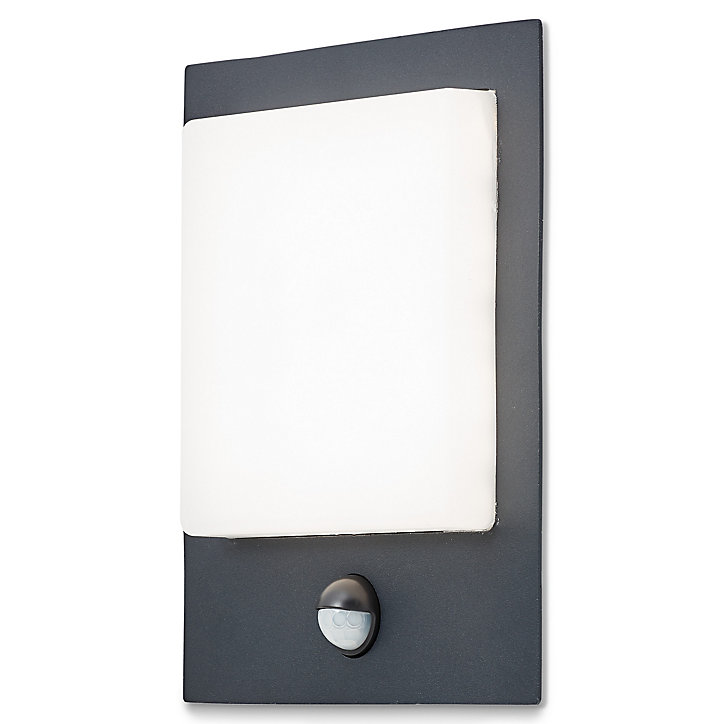 Applique murale extérieure LED à détection Blooma Lutak anthracite IP44