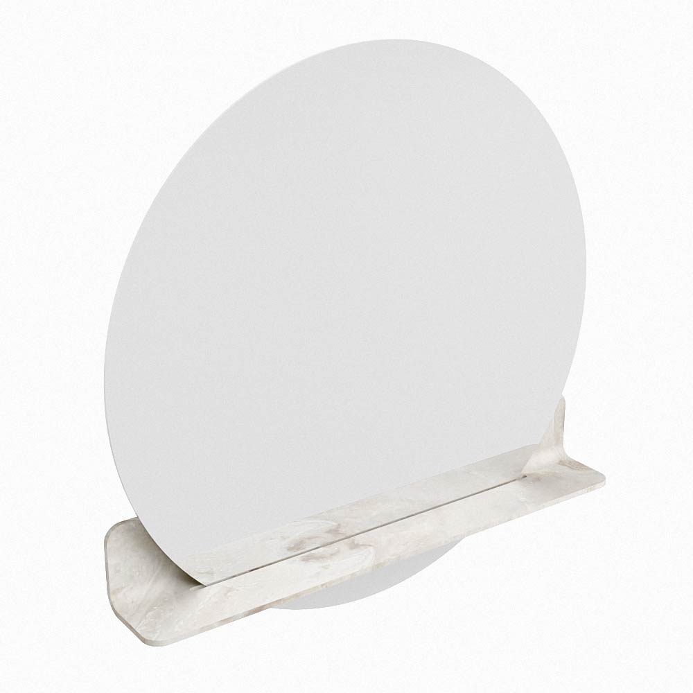 Mondiaz Spot spiegel rond Ø80cm met planchet frappe