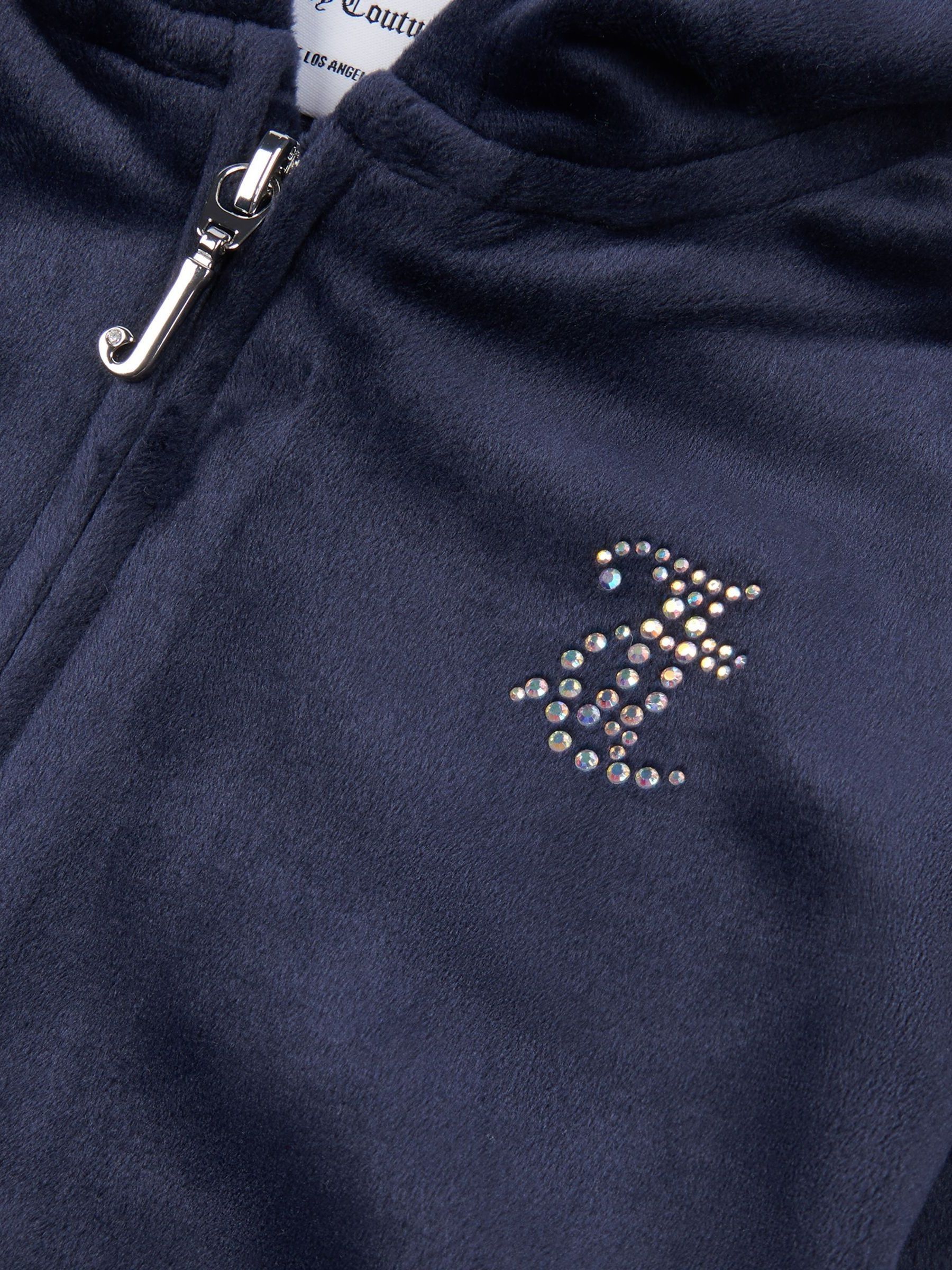 Lichtblauw - Juicy Couture ruitvormige hoodie met rits