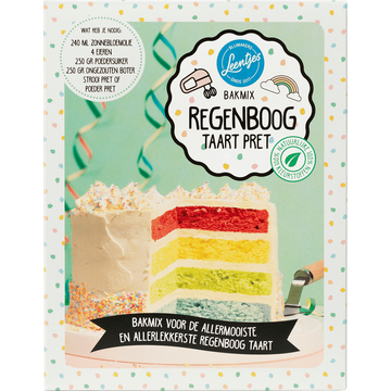 Leentjes Bakmix Regenboog Taart Pret 300 g