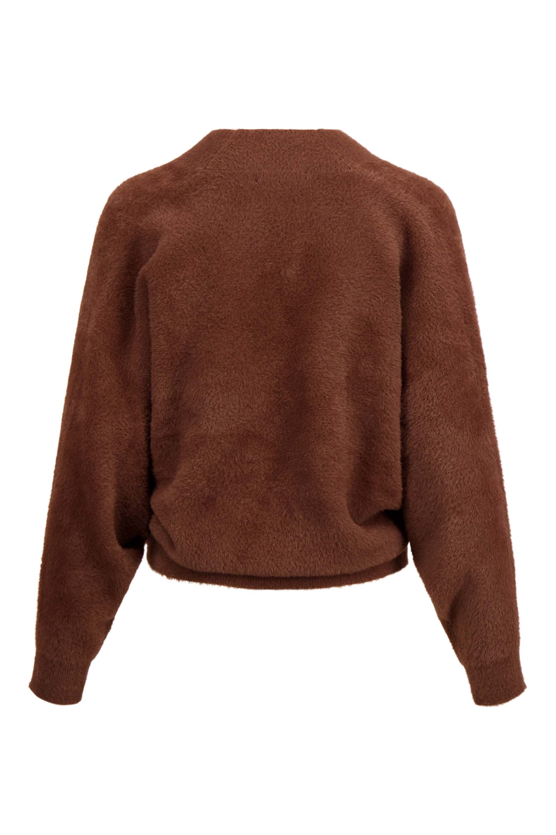 wikkel trui in fluffy garen