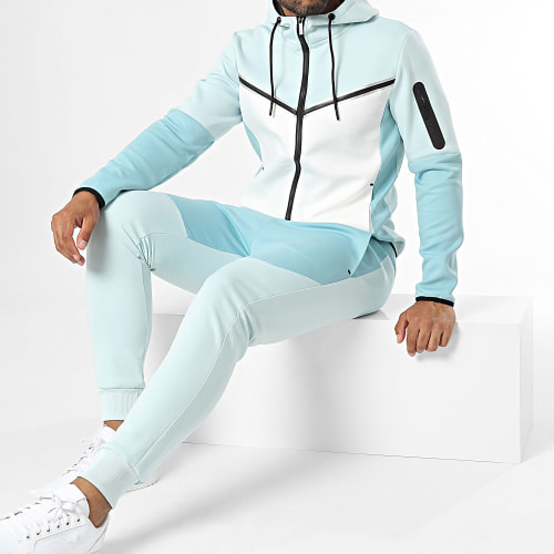 Ensemble De Survetement Turquoise Blanc