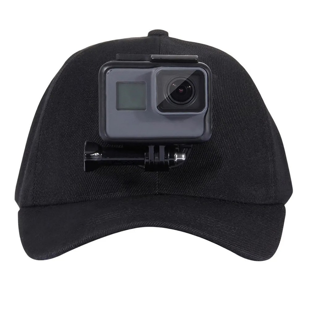 GoPro Sport Kappe Kamerahalterung verstellbar mit Klettverschluss - Schwarz