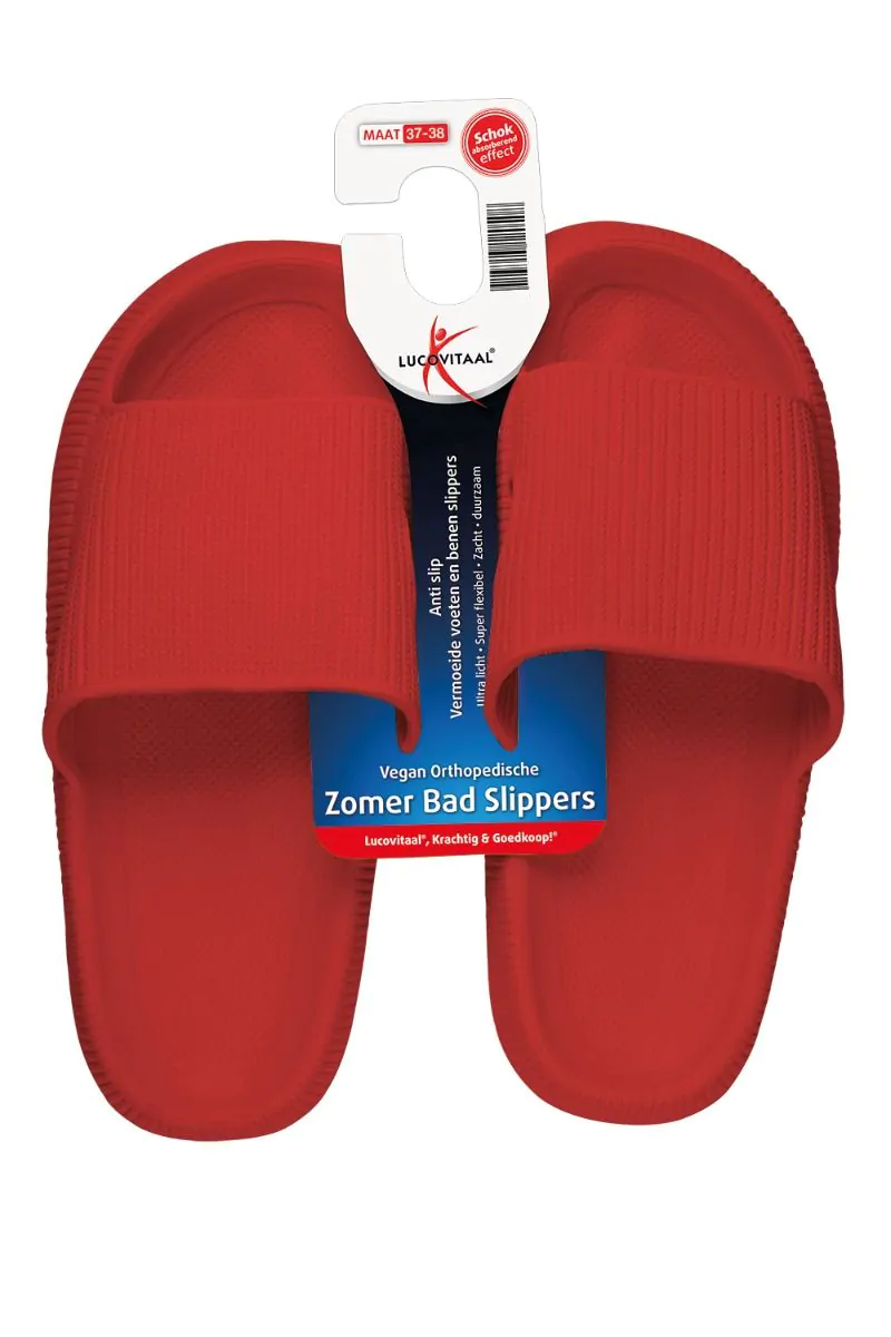 Orthopedische Zomer Badslippers (Rood)