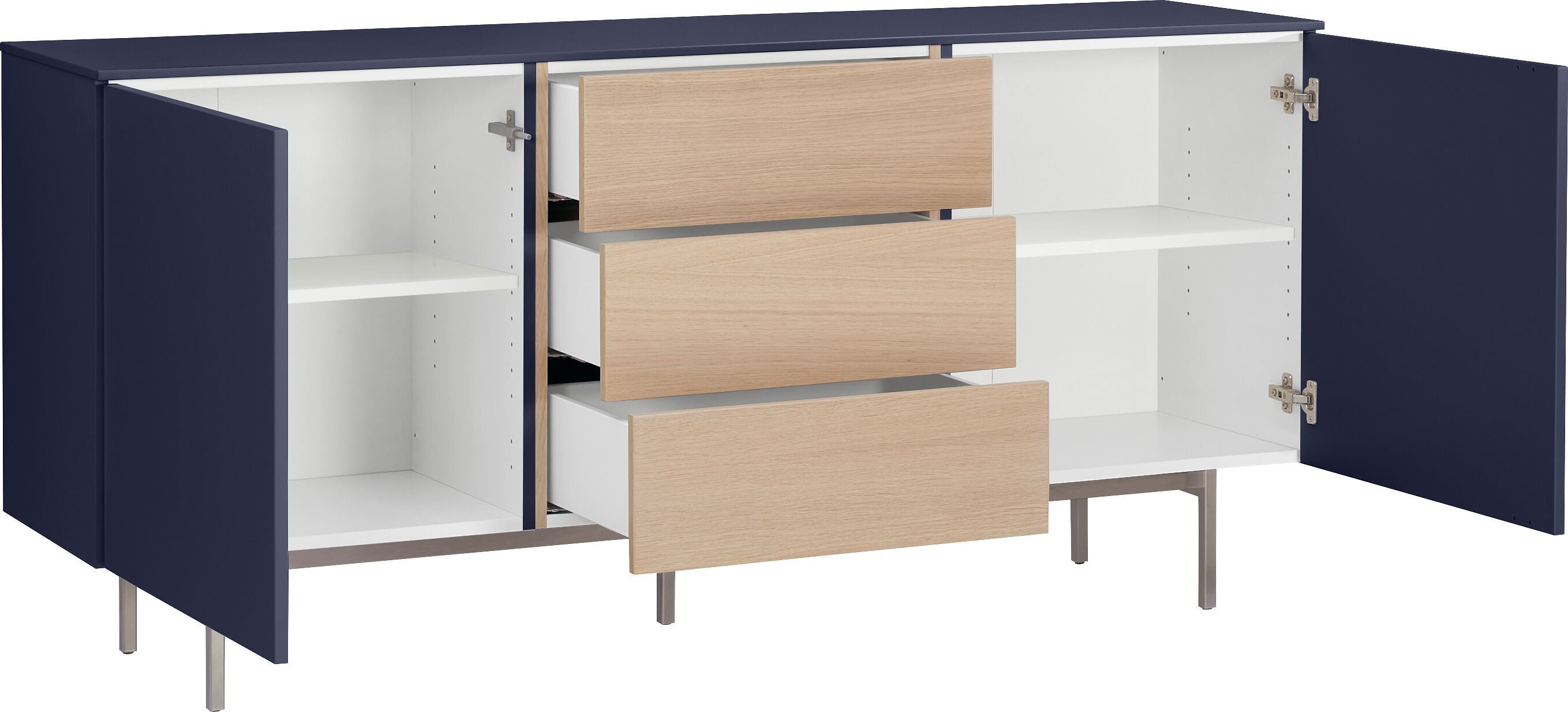 TILL Sideboard - Nachtblau / B: 168.0 cm x T: 41.0 cm x H: 77.0 cm
