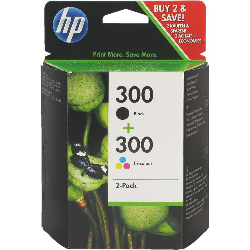 HP 300+300 Pack cartouche de 4 couleurs pour imprimante jet d'encre