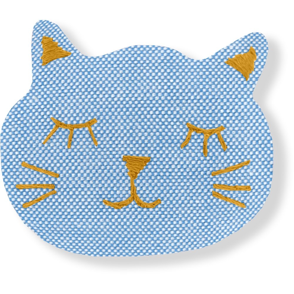 Barrette Miaou Oxford Ciel
