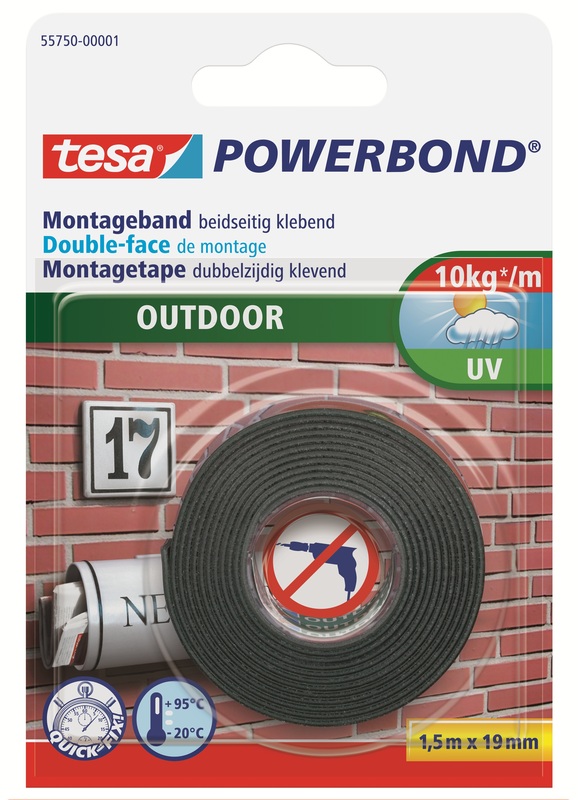Tesa Montageband Outdoor, 19 mm x 1.5 m