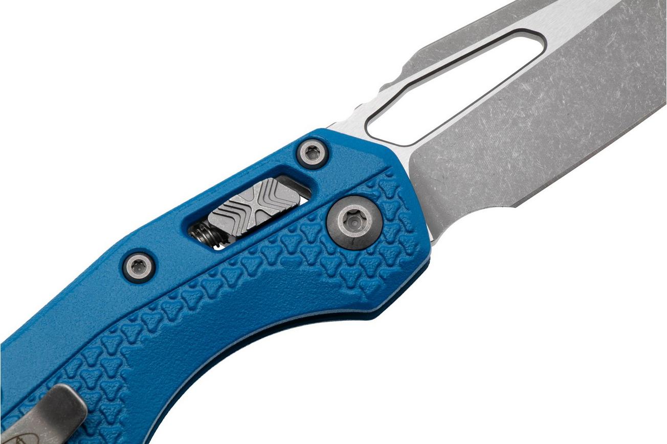 Microtech MSI Standard Issue 210T-10APPMCBL, Apocalyptic Stonewashed M390MK, Blue Polymer zakmes