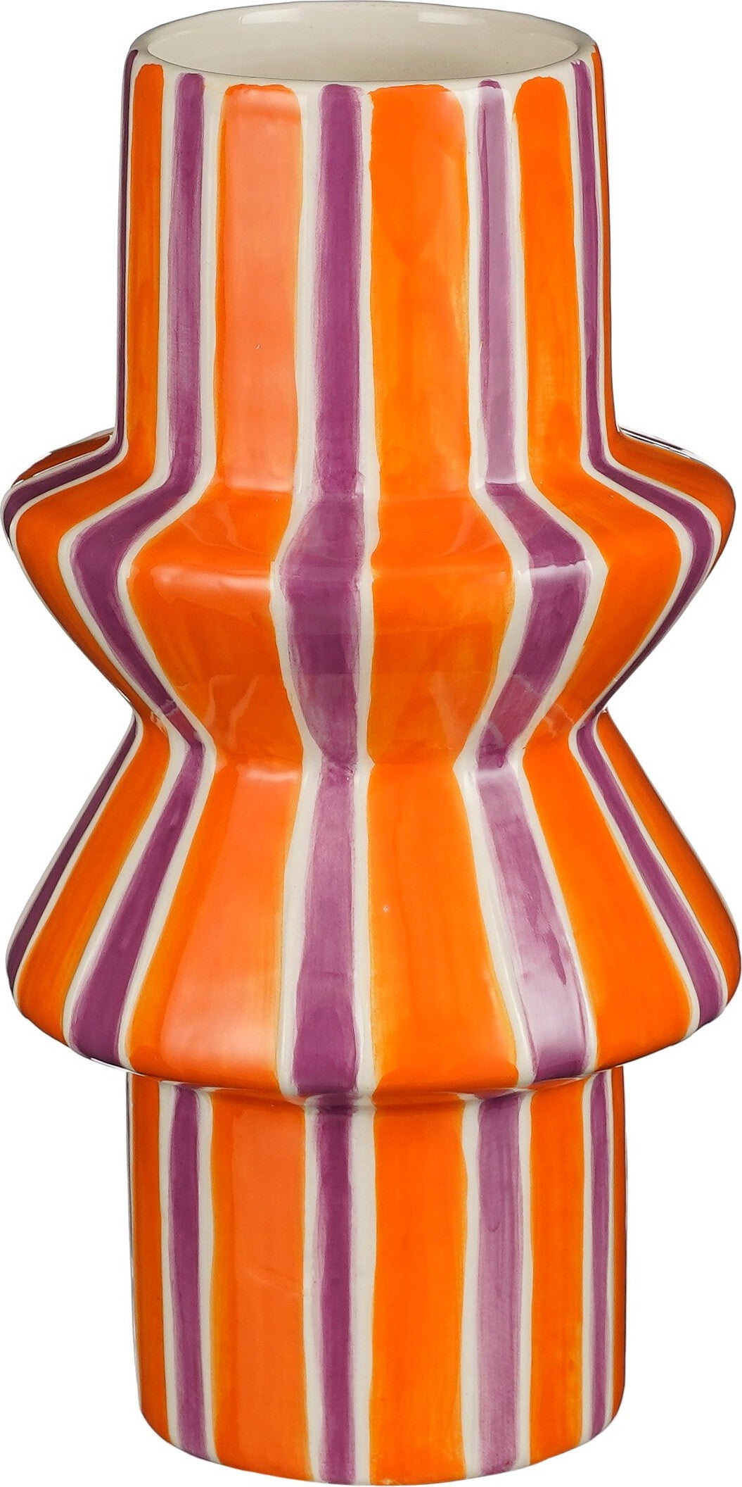 Mica Decorations vaas Bossa oranje / paars D 10 H 19,5 cm