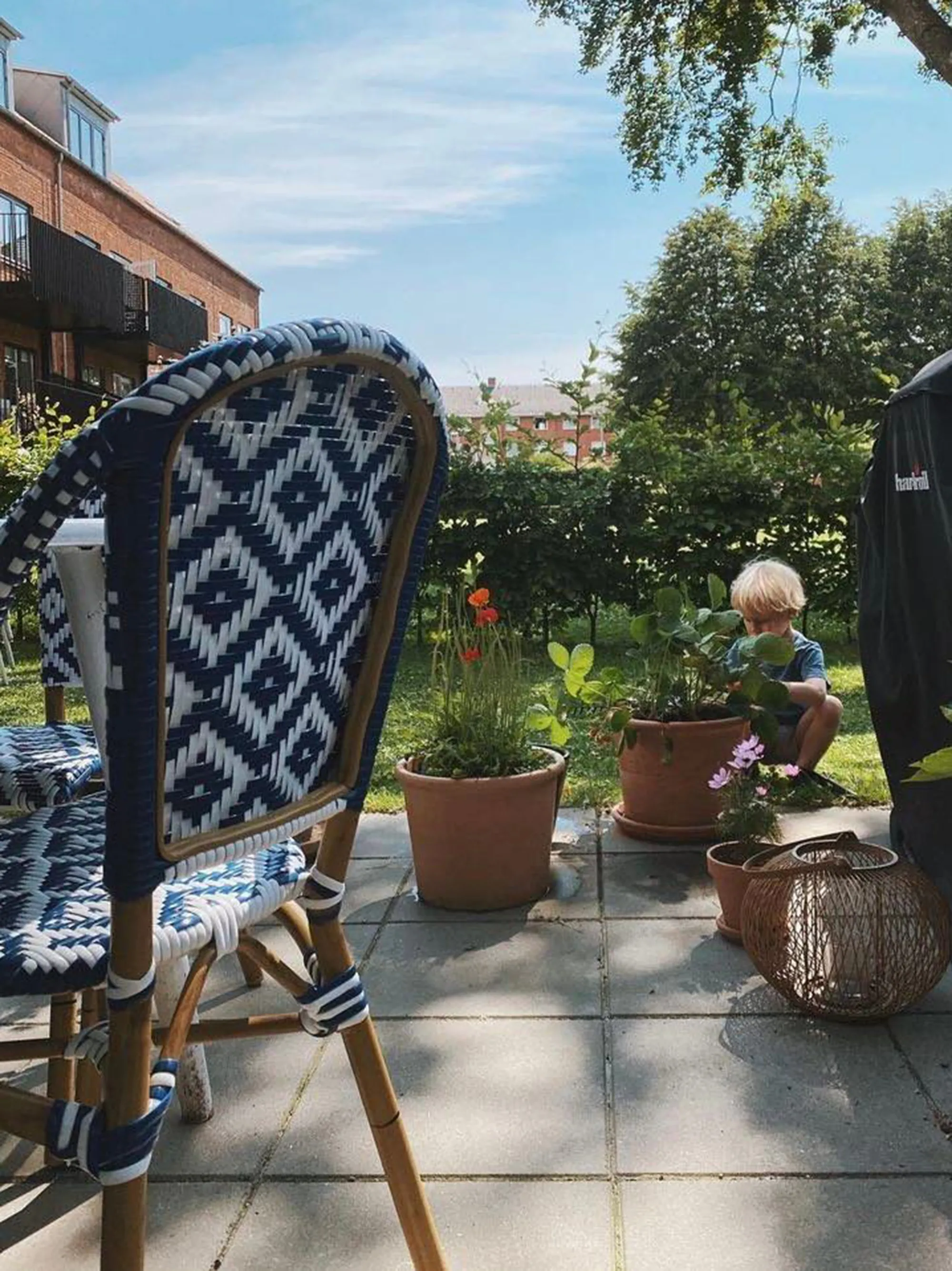 Set van 4 tuinstoelen RIFREDDO PE rotan Blauw