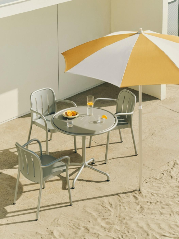 Hay Terrazza parasol achthoek wit en grijs
