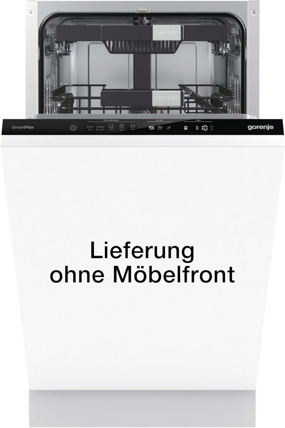Gorenje GV583C10 Vollintegrierbarer Geschirrspüler, 45cm, 10 Maßgedecker, TotalDry automatische Türöffnung, ExtraHygiene, vollständiger Überlaufschutz, Spültemperatur bis 65°C