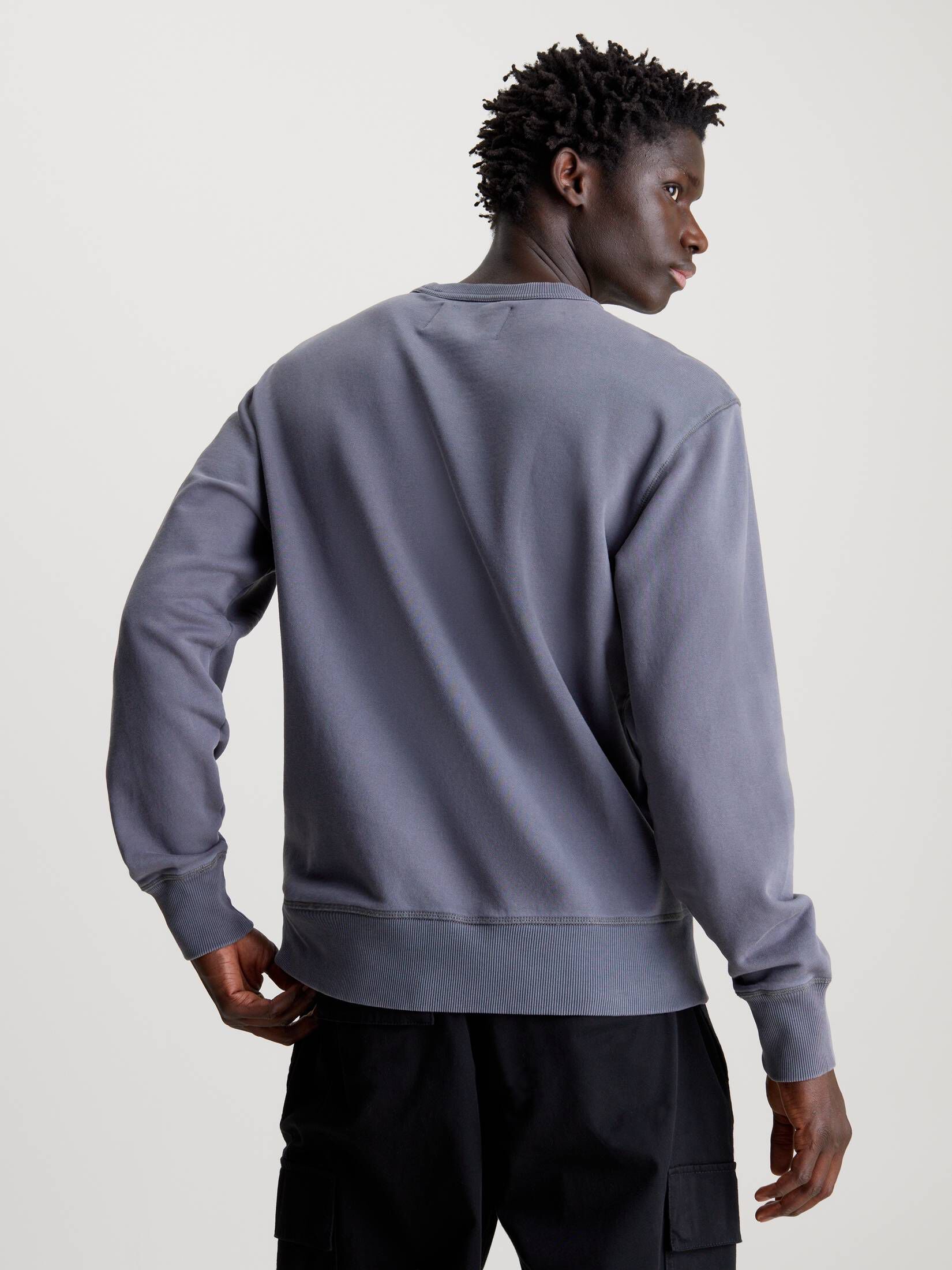 CALVIN KLEIN JEANS| Herren Sweatshirt WASHED BADGE CREW NECK
