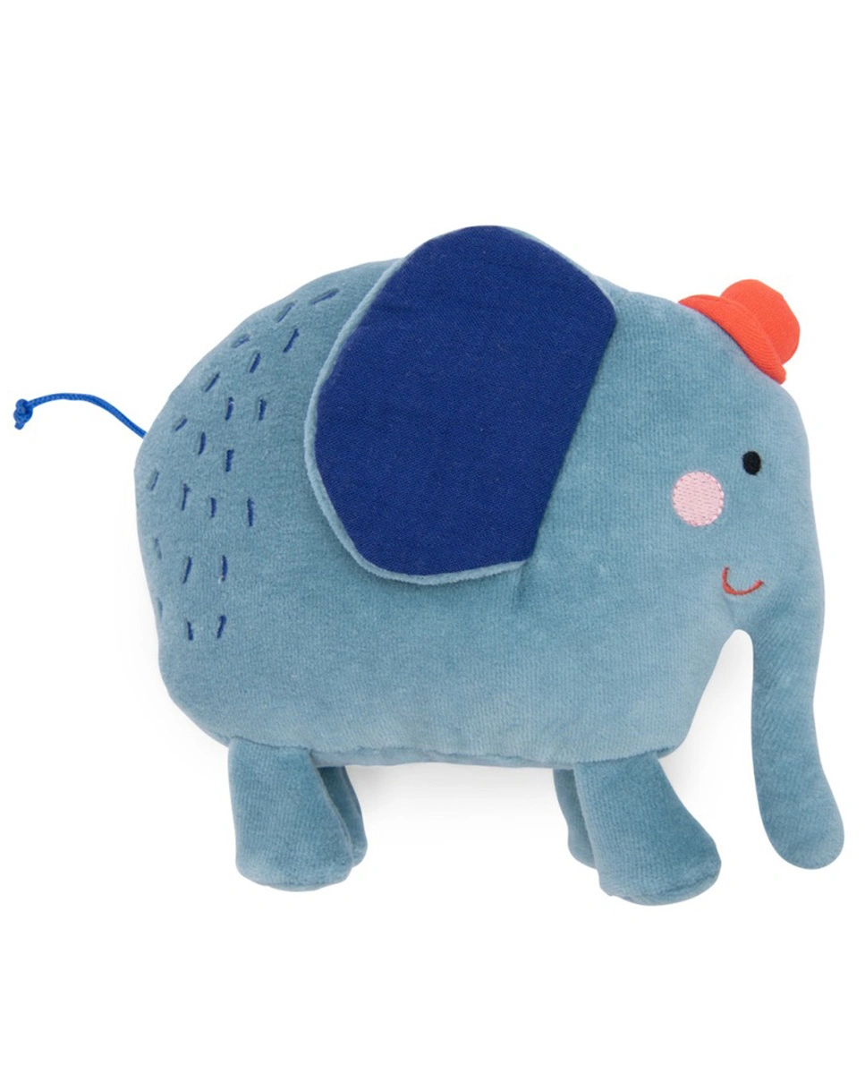Kuscheltier-Rassel ELEFANT in blau