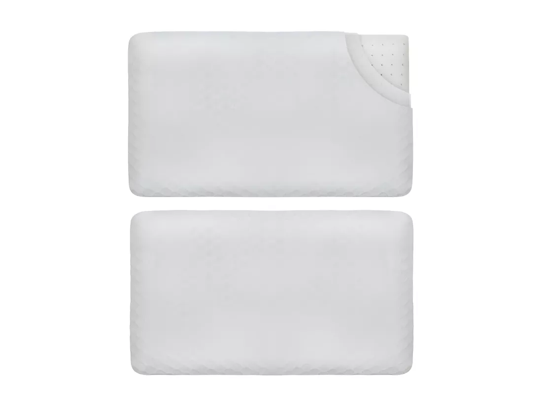 Oreiller EXTRA PLAT pour Personnes qui Dorment sur le Ventre S et taie en bambou Extra – 50x30x5,5 - INPHYSIO