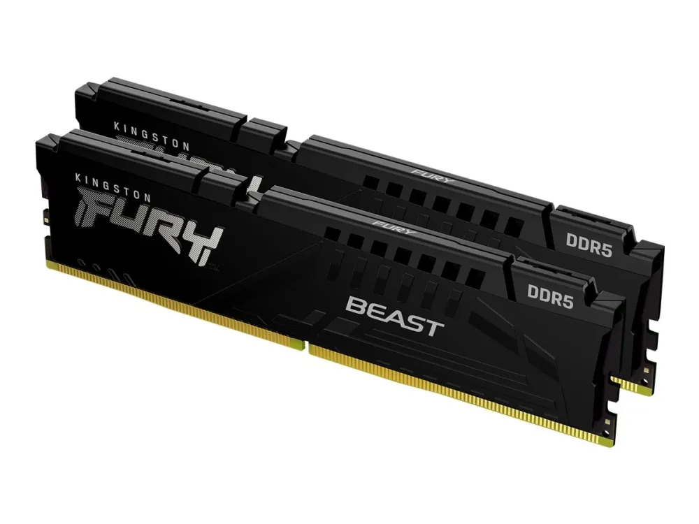 Kingston FURY Beast - DDR5 - sæt - 64 GB: 2 x 32 GB - DIMM 288-PIN - 5200 MHz / PC5-41600 - CL38 - 1.25 V - ikke bufferet - on-die ECC