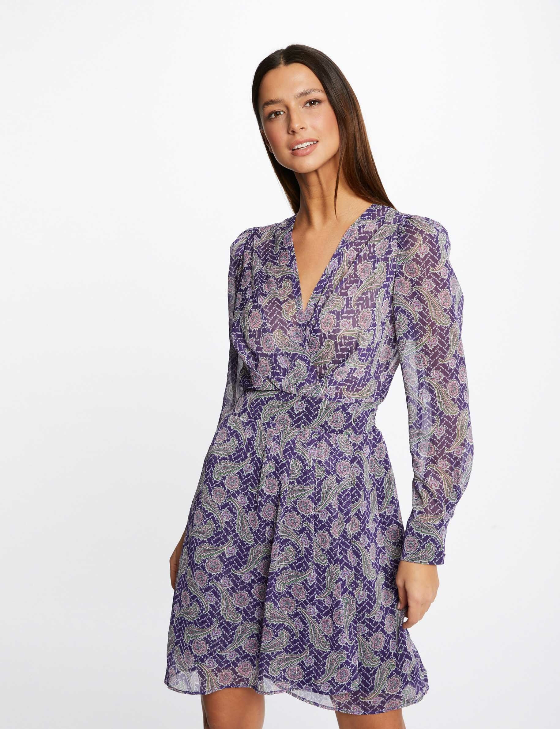 Robe trapèze imprimé cachemire multico femme - multico