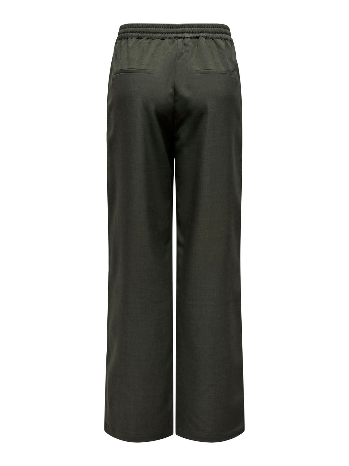 ONLGINNY Hohe Taille Weiter Beinschnitt Hose mit weitem Beinschnitt Black Olive