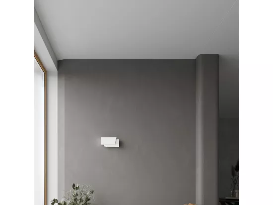 Appliques Piegare moderne en acier - 1 sources lumineuses - L.20 x H.10 cm - blanc