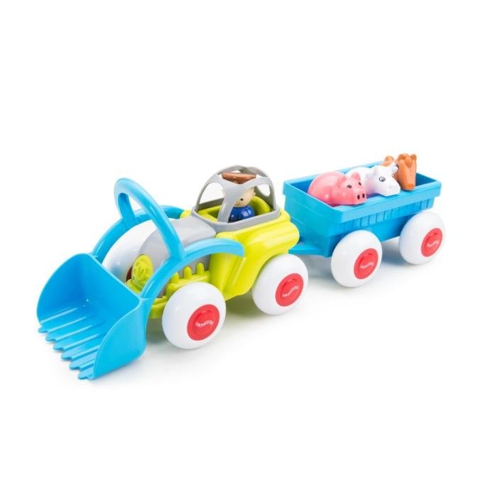 Viking Toys - Traktor M/anhænger, Mand & 3 Dyr