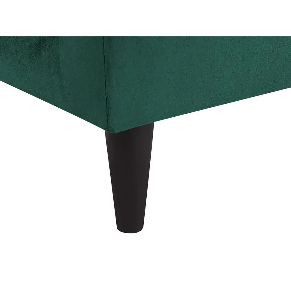 LUIRO - Chaise longue - Groen - Rechterzijde - Fluweel
