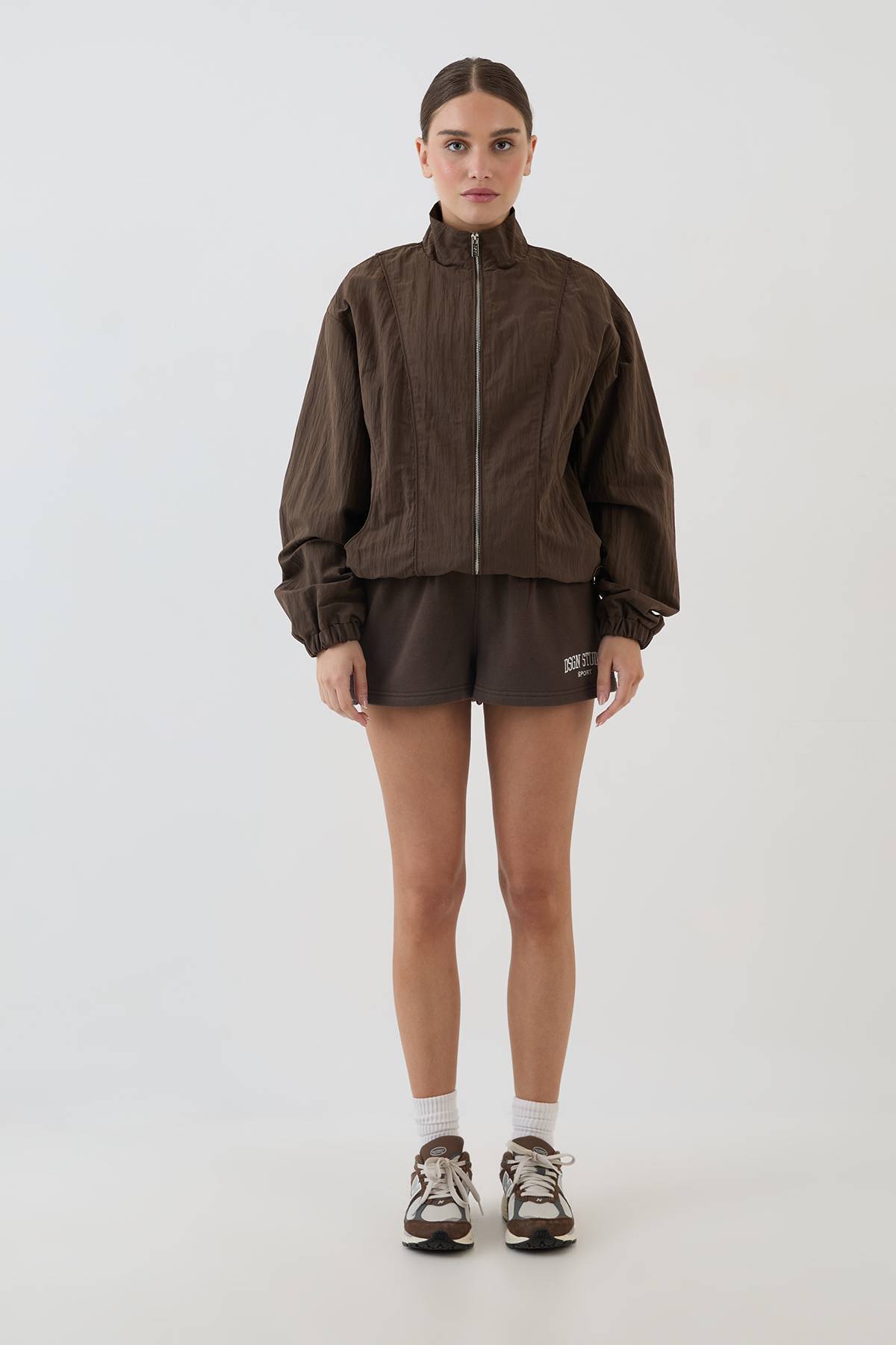 Veste À Col Montant Effet Peau De Pêche Dsgn Studio