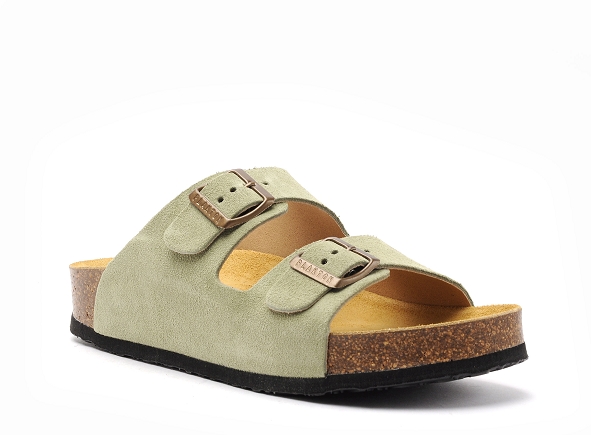 Plakton mules et sabots plats femme cp beta 340010 vert