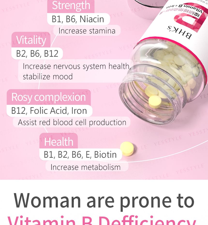 BHK's - Vitamine B-complex + ijzertabletten