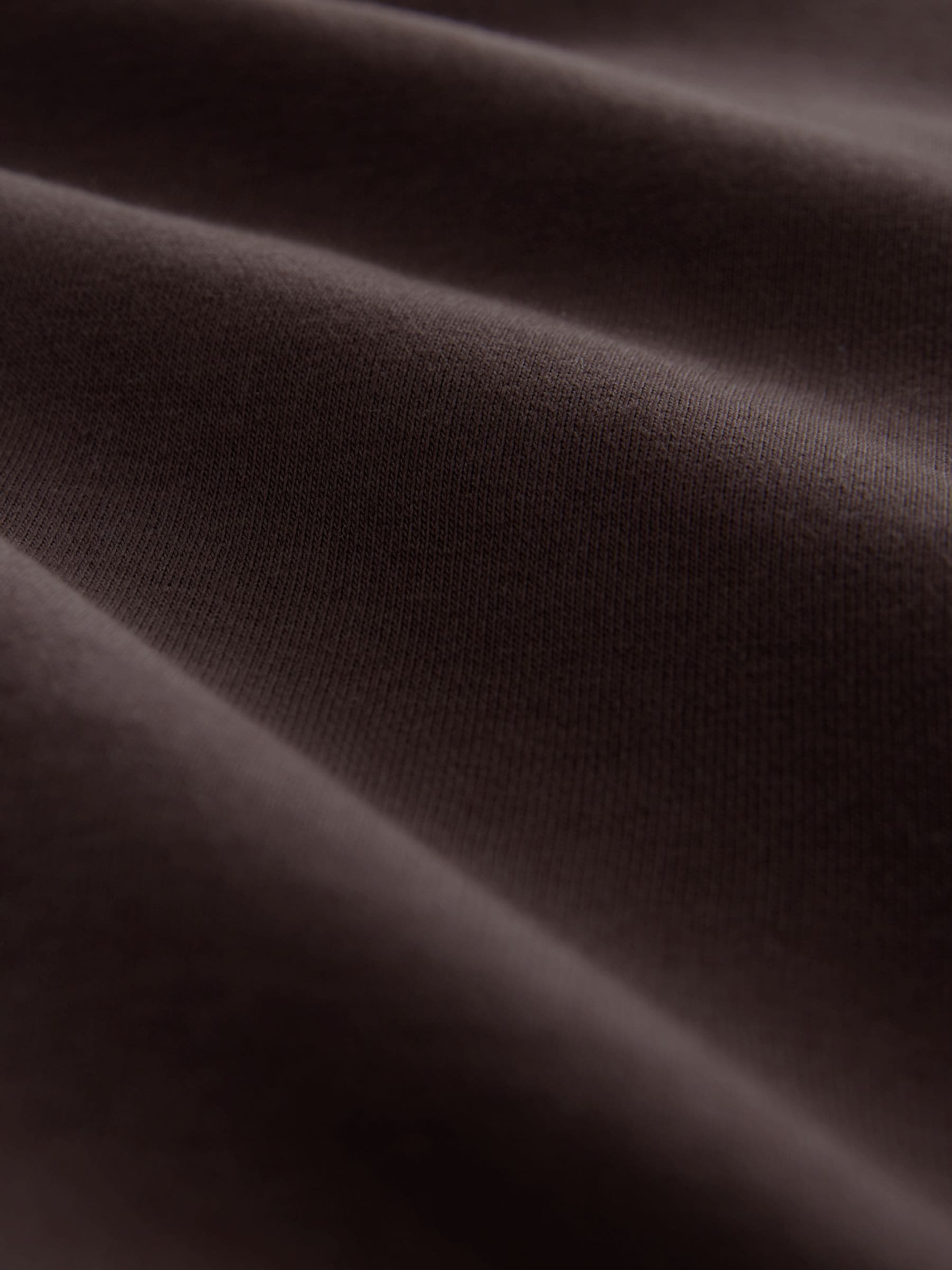 Chocoladebruin - Cotton Rich Jersey Full Zip Funnel Neck Sweatshirt